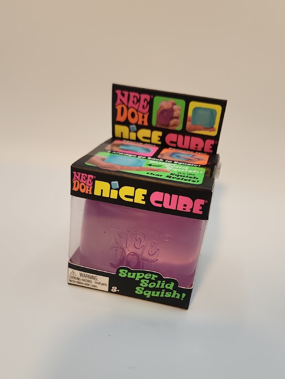 NeeDoh Nice Cube PURPLE Super Solid Squish NIB- Fast Shipping!